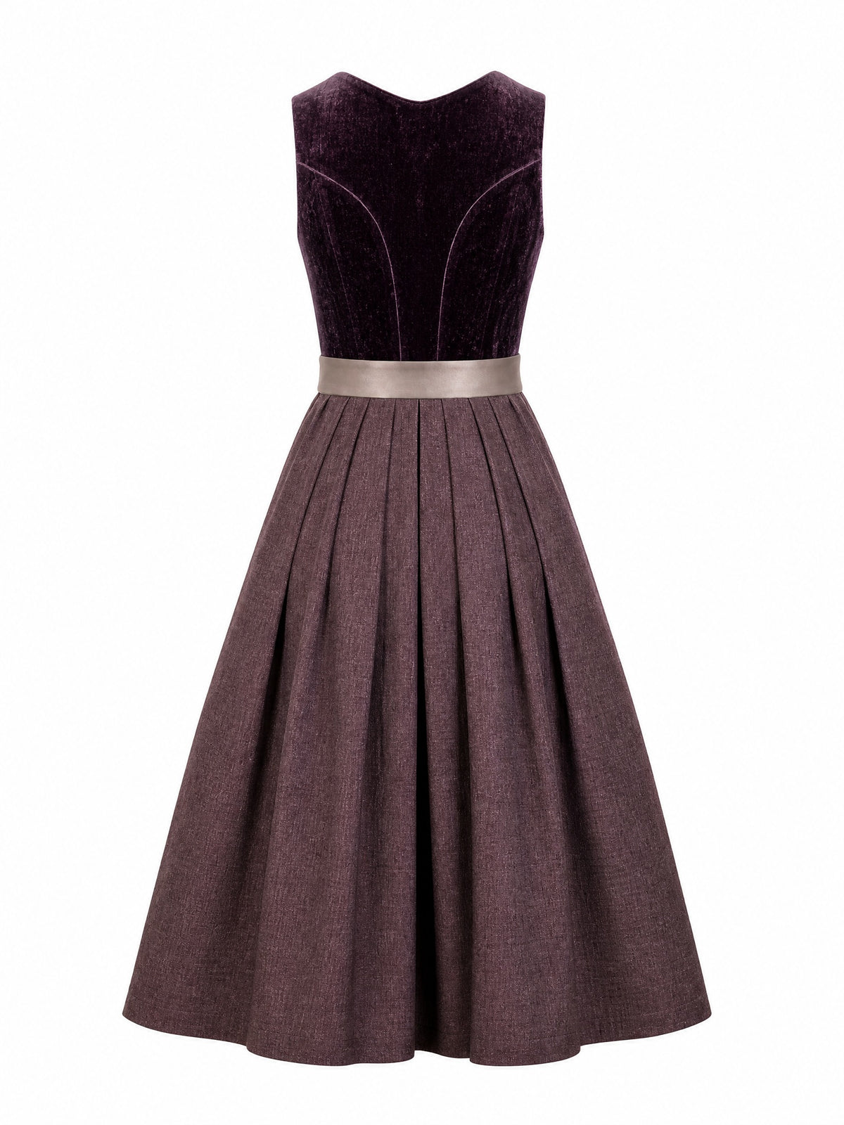 Dirndl Alina in Brombeere mit Taupe Sch¨¹rze - R¨¹ckansicht
