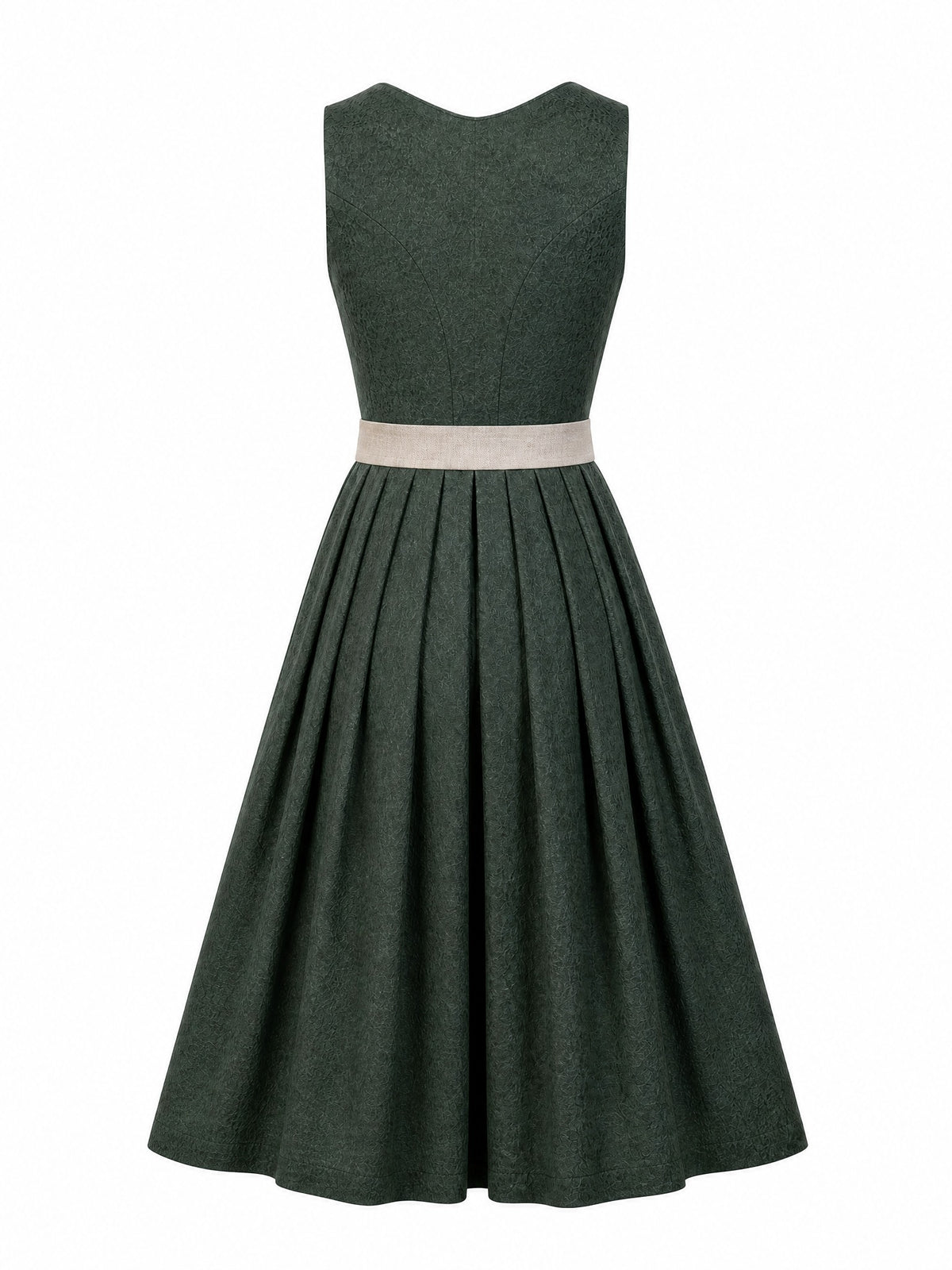Dirndl Anika in Waldgr¨¹n mit Haferbeige Sch¨¹rze - R¨¹ckansicht