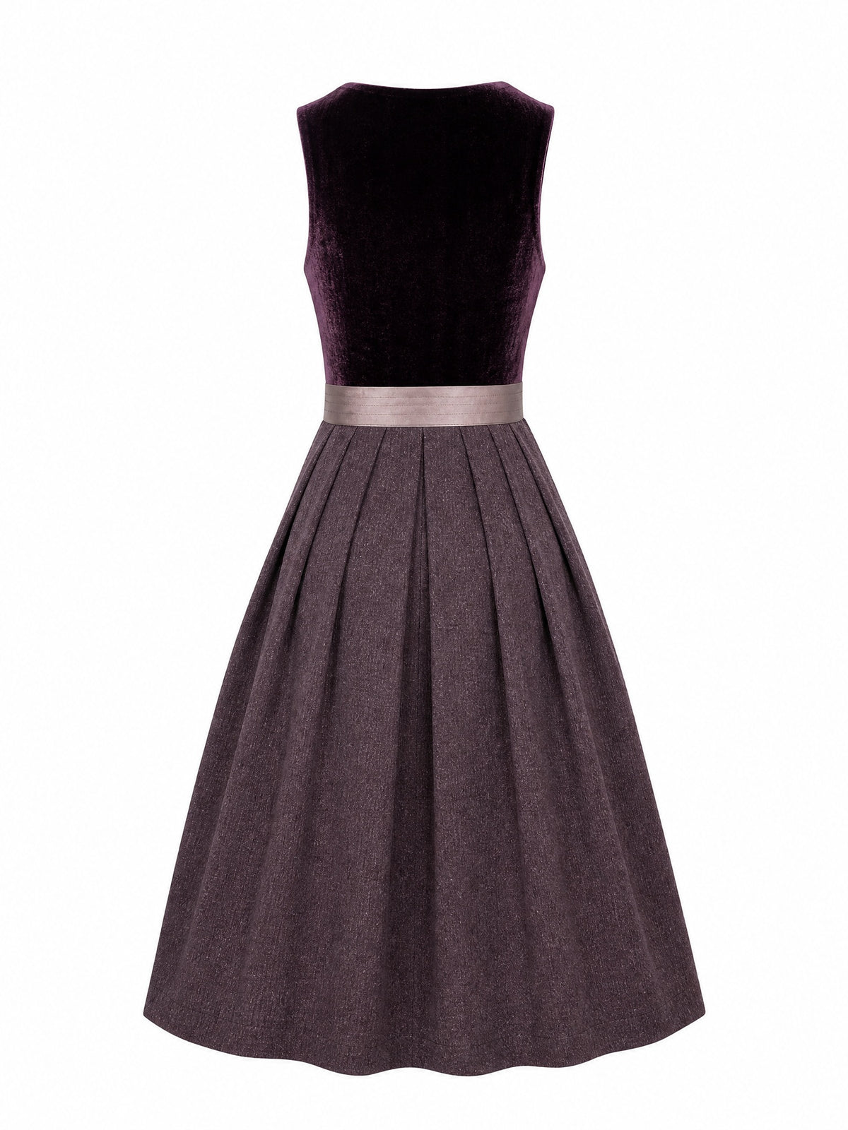 Dirndl Helena in Brombeere mit Taupe Sch¨¹rze - R¨¹ckansicht