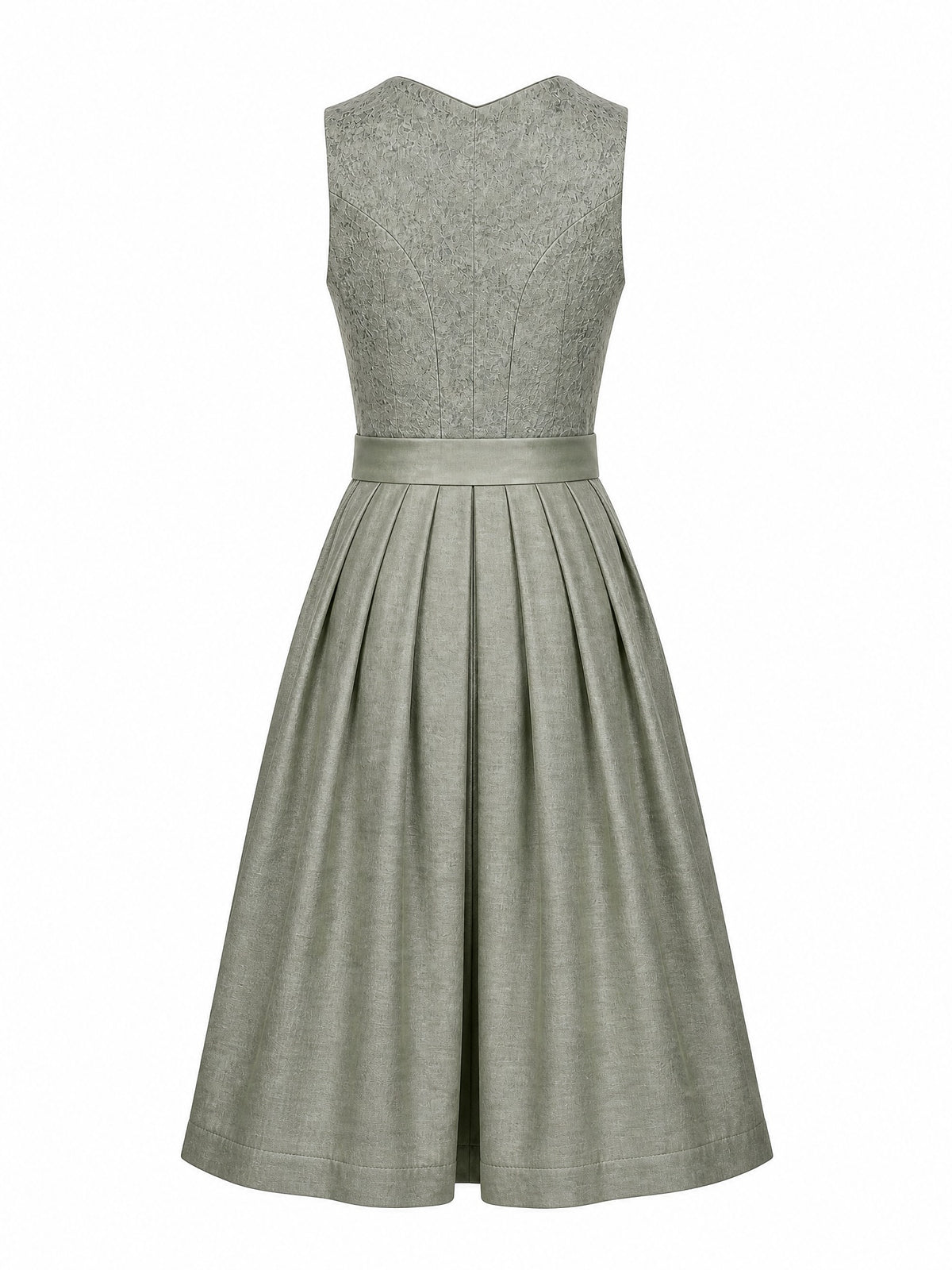 Dirndl Johanna in Flechtengrau mit Salbeigr¨¹n Sch¨¹rze - R¨¹ckansicht