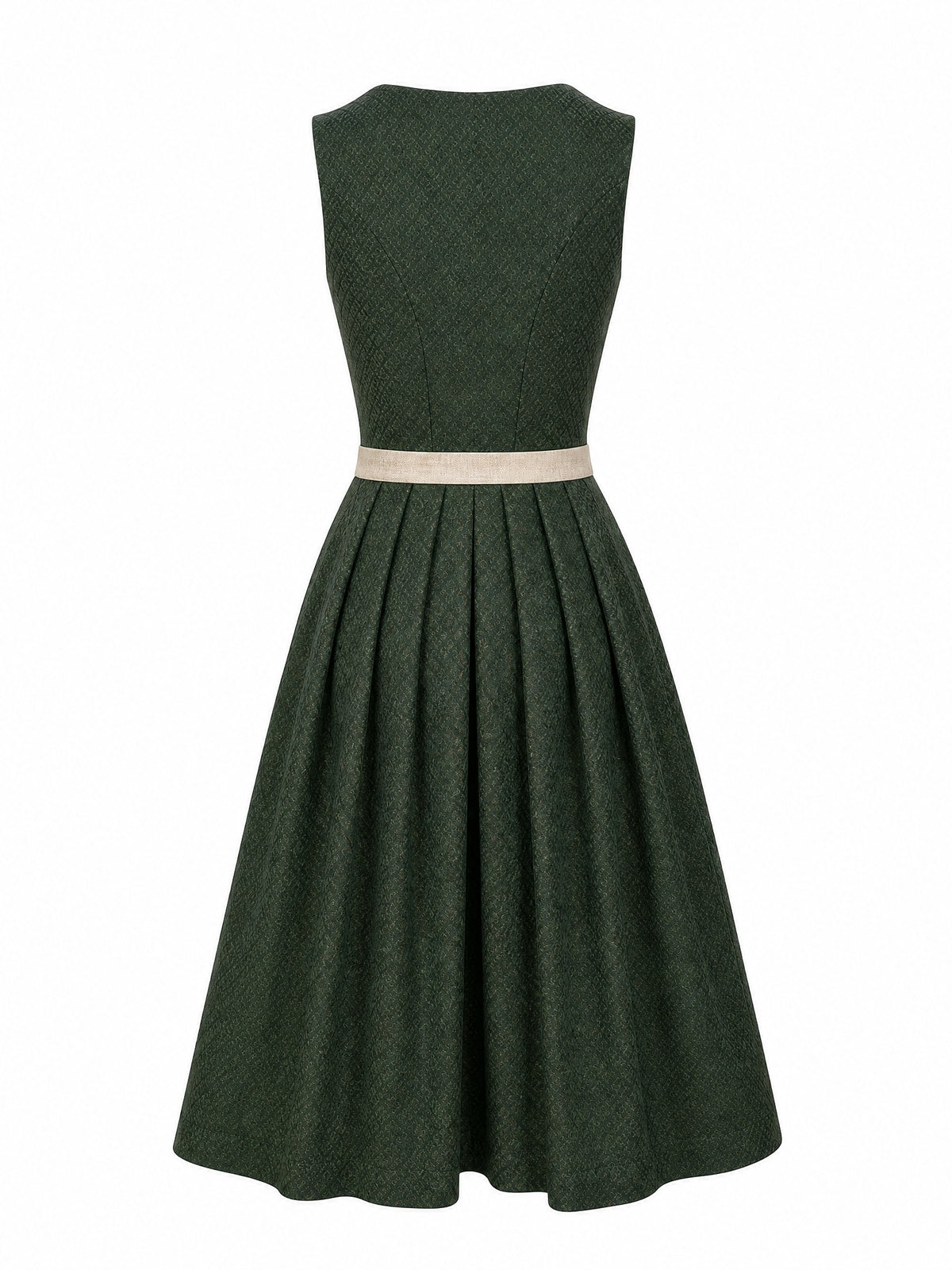 Dirndl Pia in Waldgr¨¹n mit Haferbeige Sch¨¹rze - R¨¹ckansicht