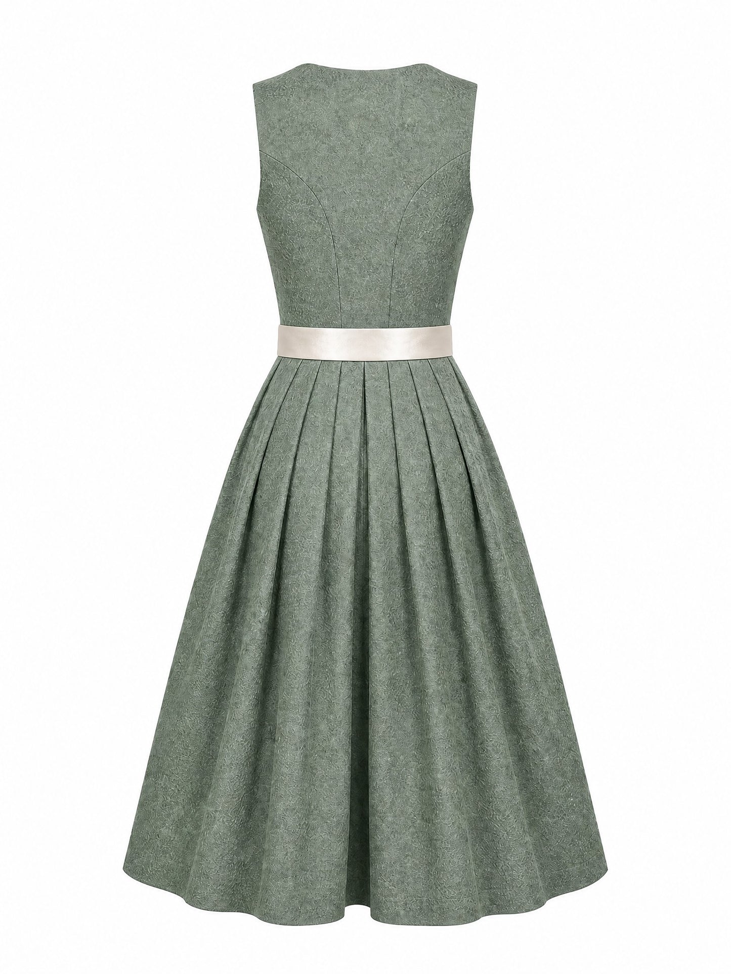Dirndl Annika in Mineralgr¨¹n mit Elfenbein Sch¨¹rze - R¨¹ckansicht