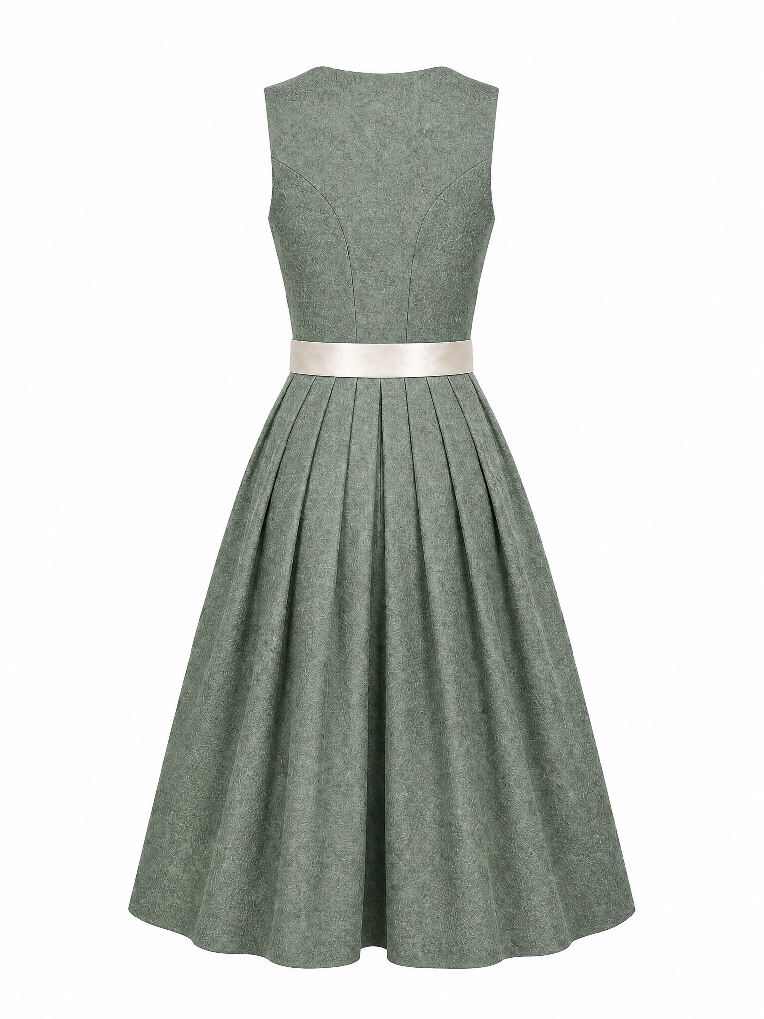Dirndl Annika in Mineralgr¨¹n mit Elfenbein Sch¨¹rze - R¨¹ckansicht