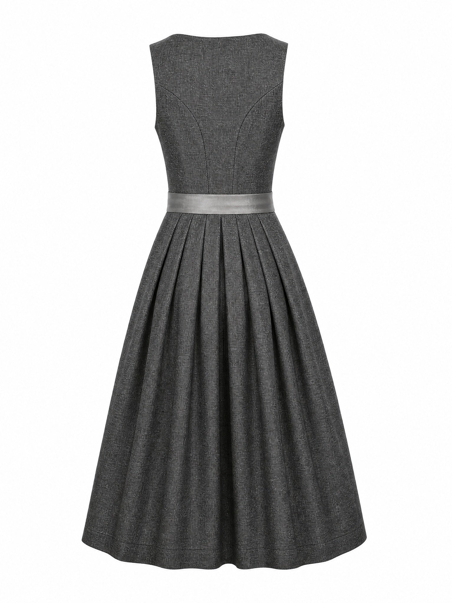 Dirndl Bella in Graphit mit Perlgrau Sch¨¹rze - R¨¹ckansicht