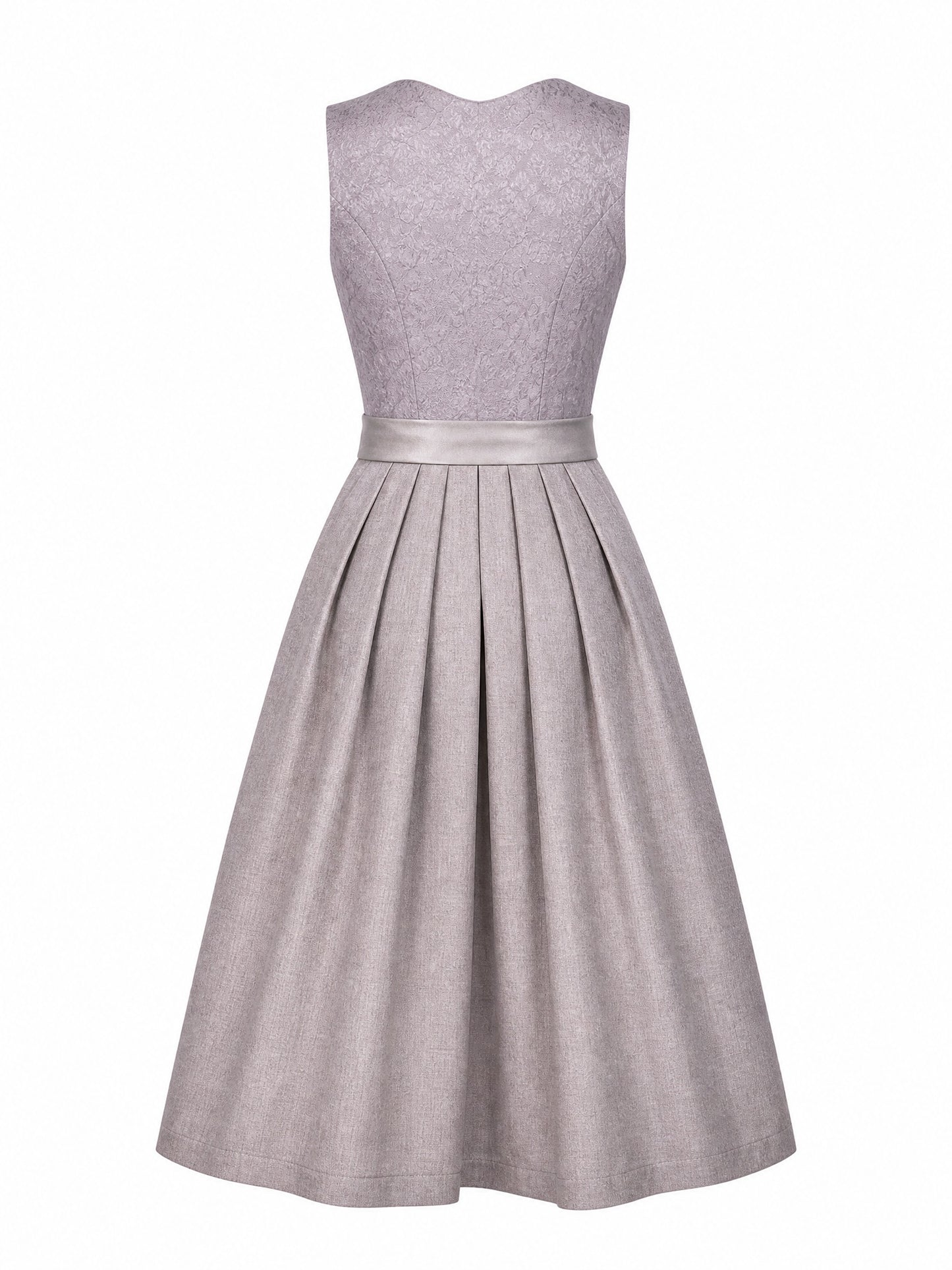 Dirndl Karla in Rauchflieder mit Perlgrau Sch¨¹rze - R¨¹ckansicht
