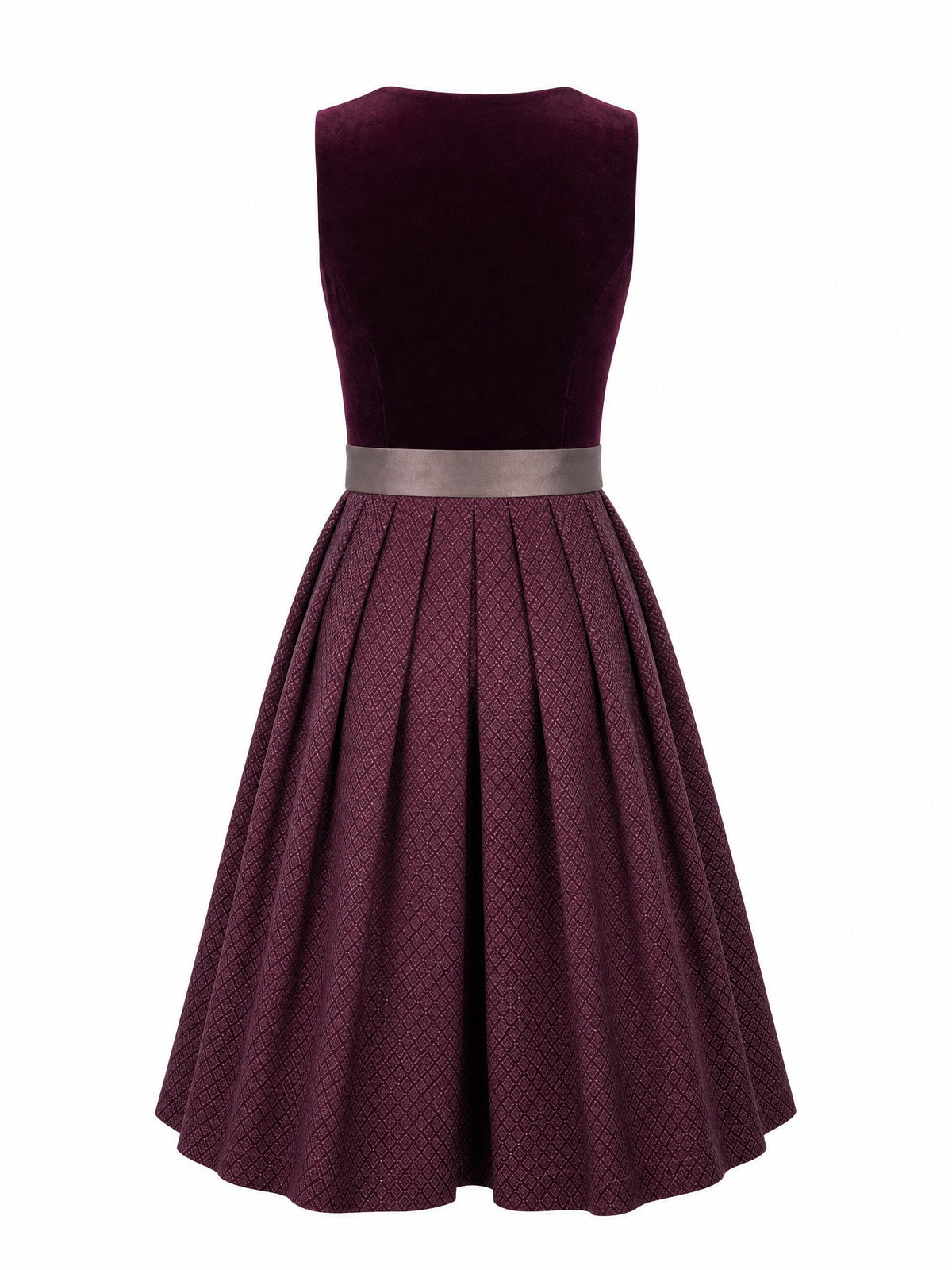 Dirndl Leni in Brombeere mit Taupe Sch¨¹rze - R¨¹ckansicht